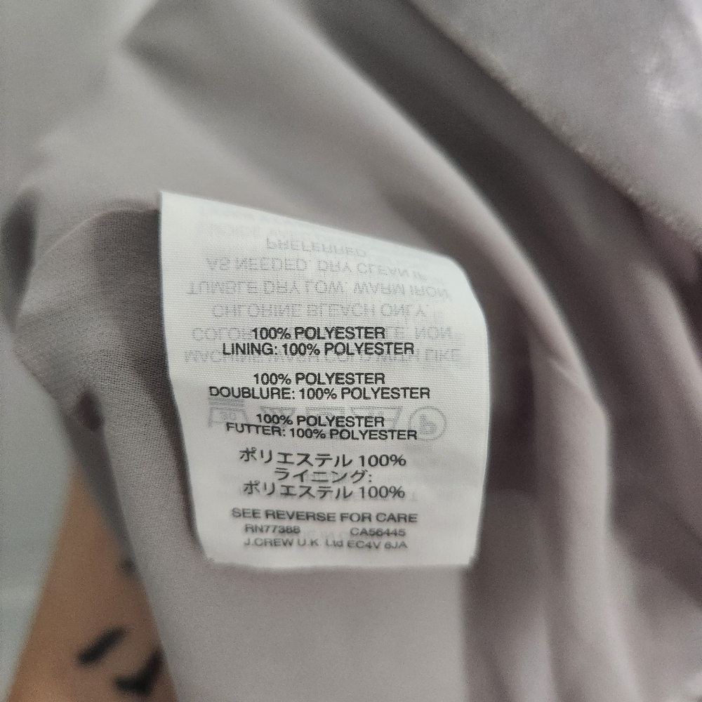 J.Crew ruffle grey Velour tank fairycore feminine adjustable straps women size 8 - Picture 7 of 10